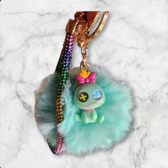 Disney New Doorables Scrump Stitch Toy Keychain Purse Charm Wristlet - Picture 1 of 2